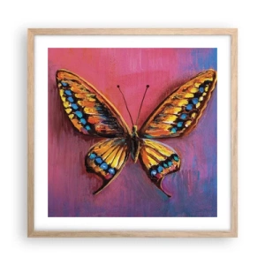 Poster in light oak frame - Jewel of Nature - 50x50 cm