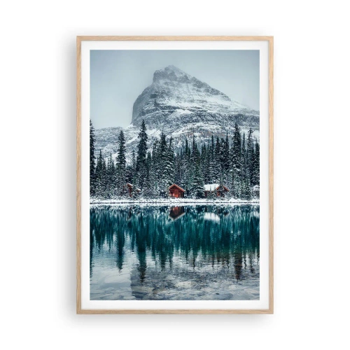 Poster in light oak frame - Canadian Retreat - 70x100 cm