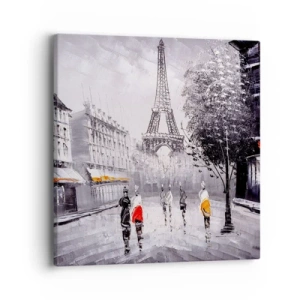 Canvas picture - Parisian Walk - 40x40 cm