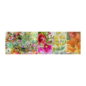 Photo Wallpaper Sample Premium Sand - Lost in the Flowers - Flowers, Garden, Nature - 100x30 cm