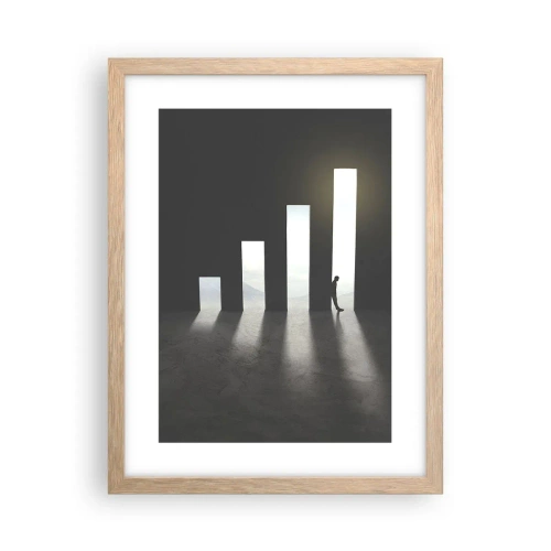 Poster in light oak frame - Success - Impression - 30x40 cm