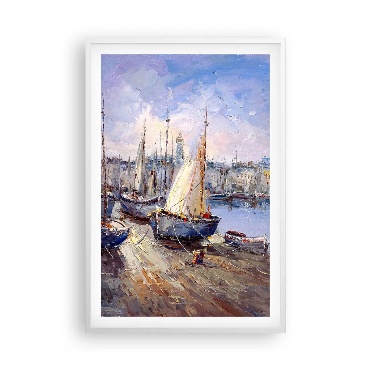 Poster in white frmae - Town by the Bay - 61x91 cm