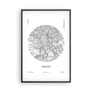 Poster in black frame - Anatomy of Crocow - 61x91 cm