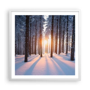 Poster in white frmae - Clearly Black on White - 60x60 cm