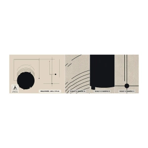 Photo Wallpaper Sample Premium Sand - Springy and Dynamic Composition - Geometric, Minimalism, Aesthetic - 100x30 cm