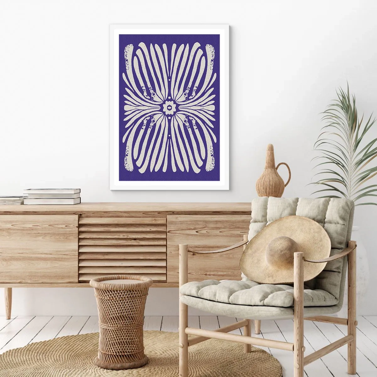 Poster in white frmae - Ethnic Inspirations - 70x100 cm