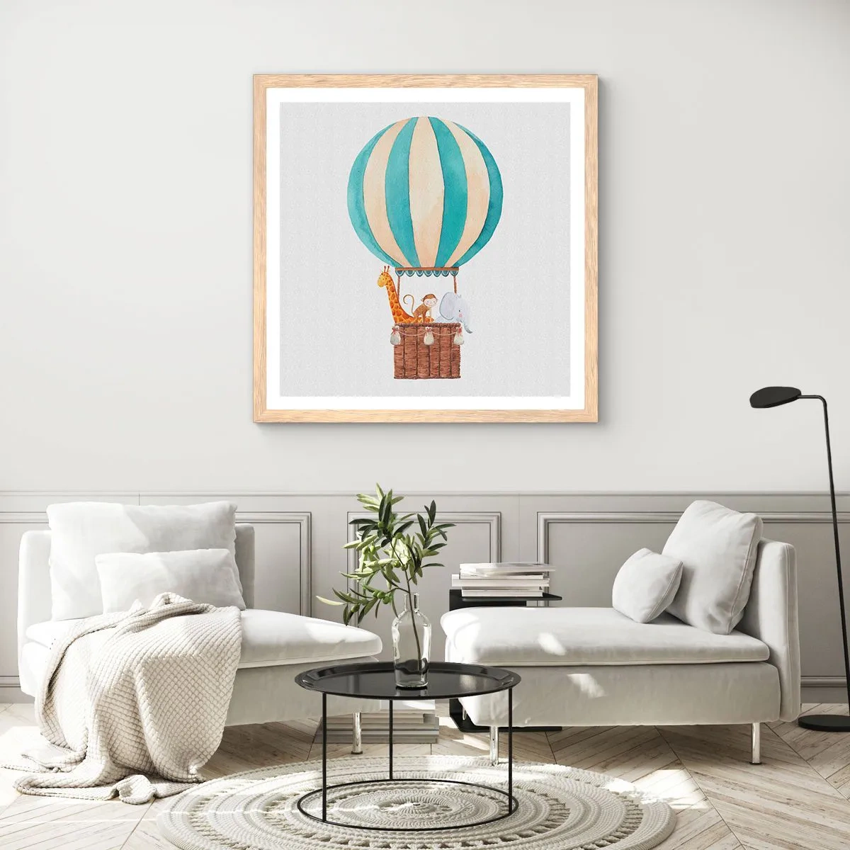 Poster in light oak frame - Fantastic Trip - 30x30 cm