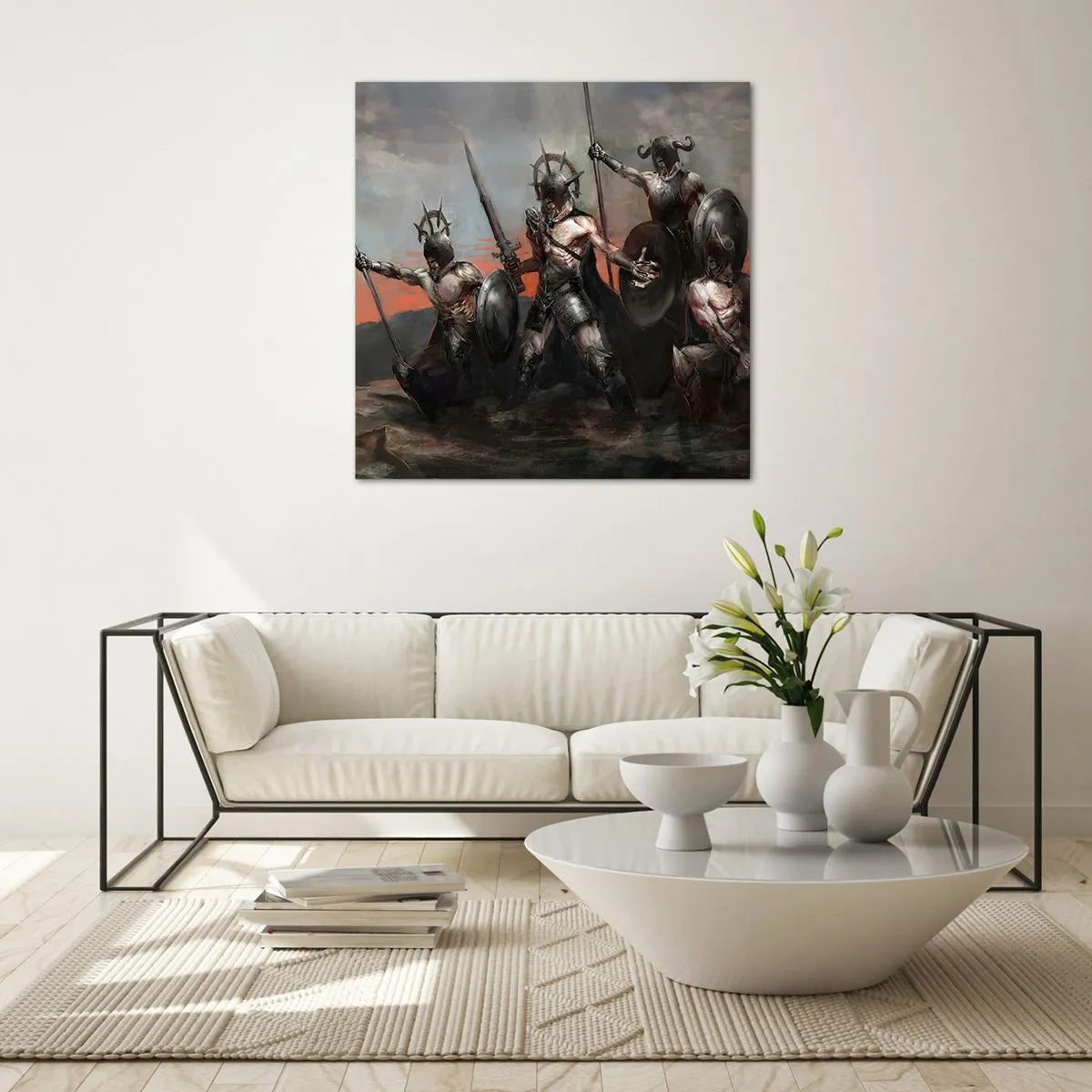 Glass picture - With Your Shield Or on It - 60x60 cm