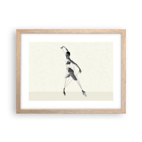 Poster in light oak frame - In the Theatre of the World - 40x30 cm