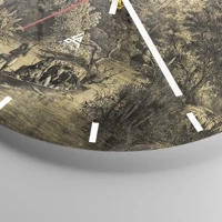 Clock face with lines