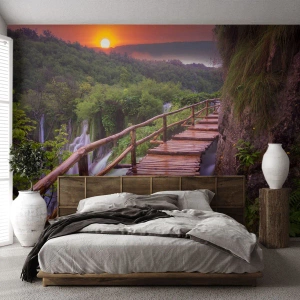 Self-Adhesive Photo Wallpaper Deluxe Sticker - Unbelievable Beauty - Landscape, Waterfall, Croatia - 250x175 cm