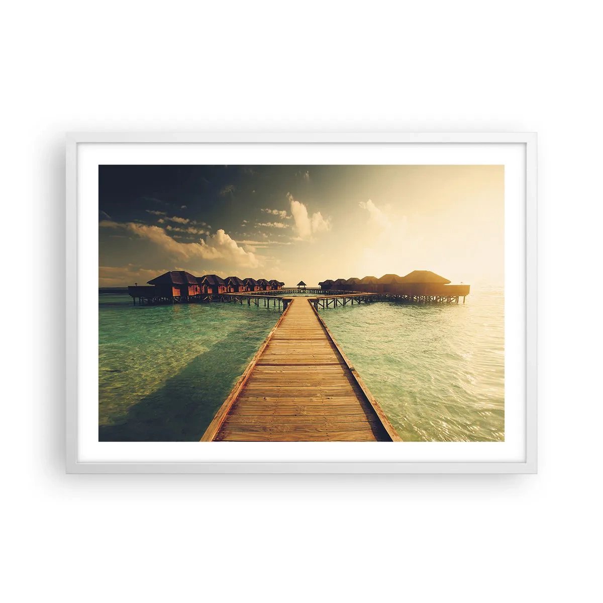 Poster in white frmae - Warm Welcome - 70x50 cm