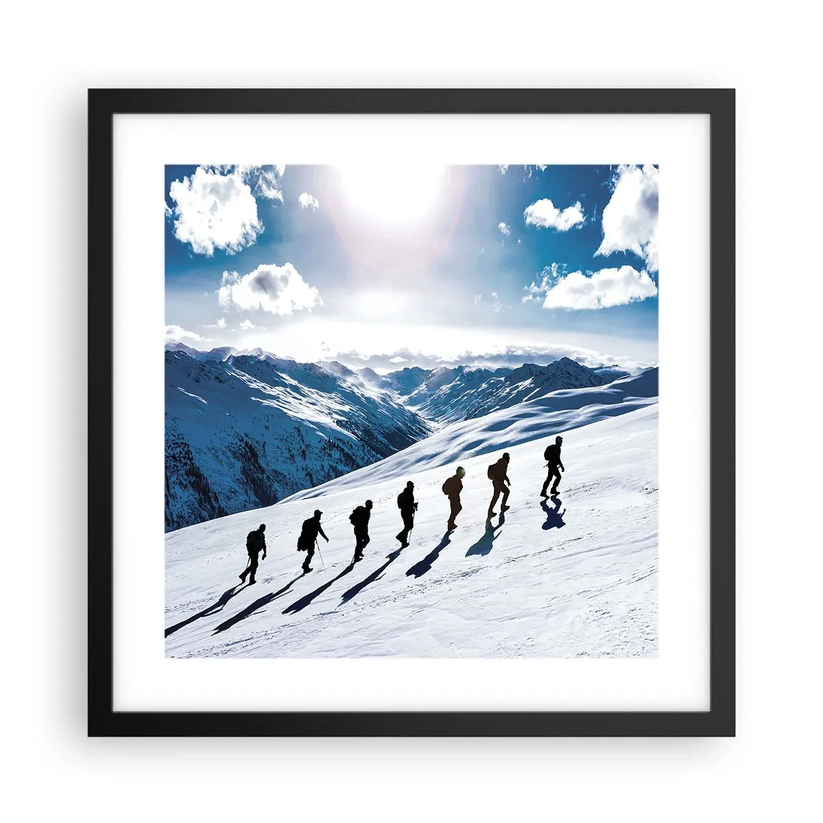 Poster in black frame - Team of Conquerors - 40x40 cm