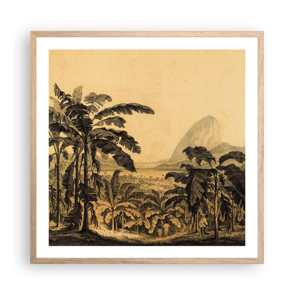 Poster in light oak frame - In Colonial Character - 60x60 cm