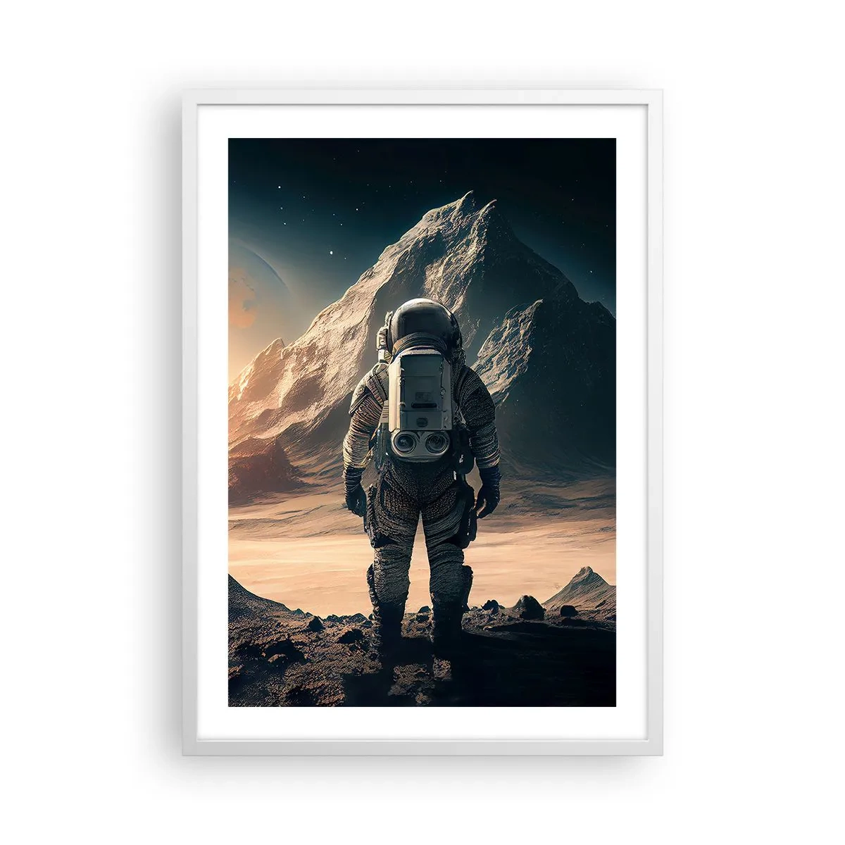Poster in white frmae - New Challenge - 50x70 cm