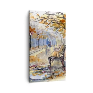 Canvas picture - Walking together into Autumn - 45x80 cm