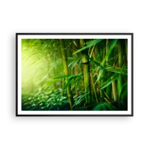 Poster in black frame - Getting to Know the Green - 100x70 cm