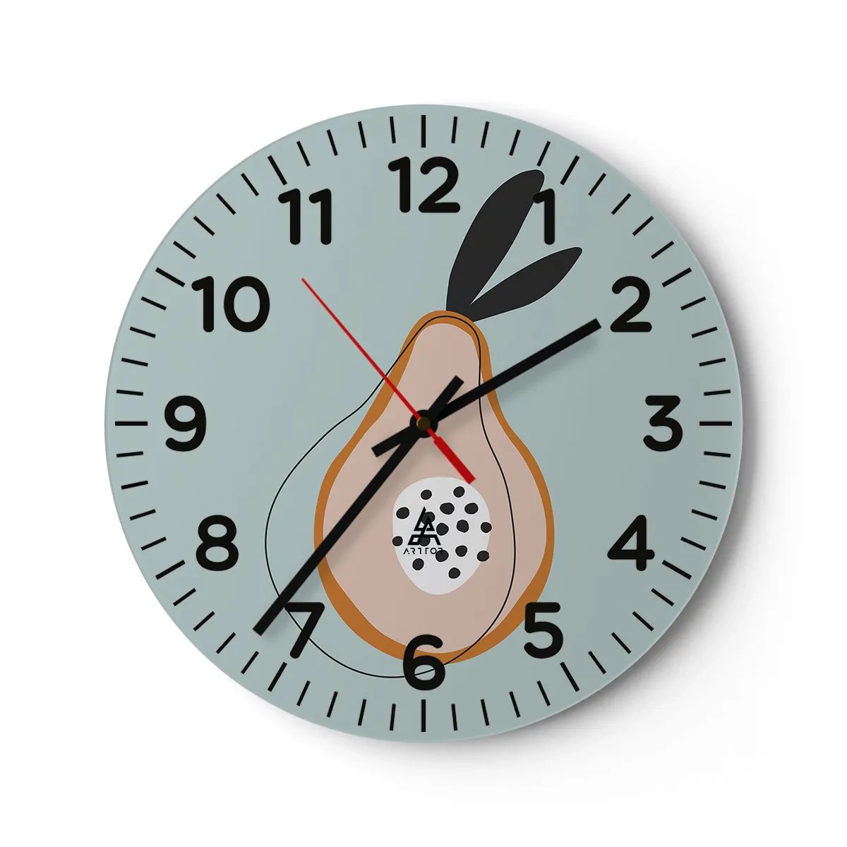 Wall clock - Clock on glass - Penetrating the Nature of Things - 30x30 cm
