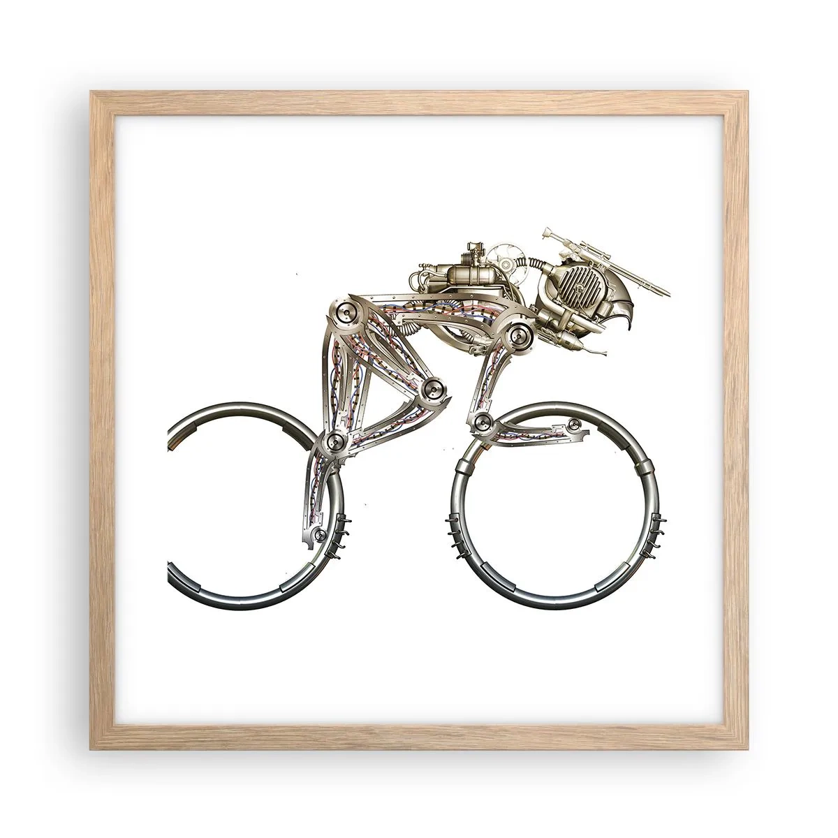 Poster in light oak frame - Wonderful Machinery - 40x40 cm