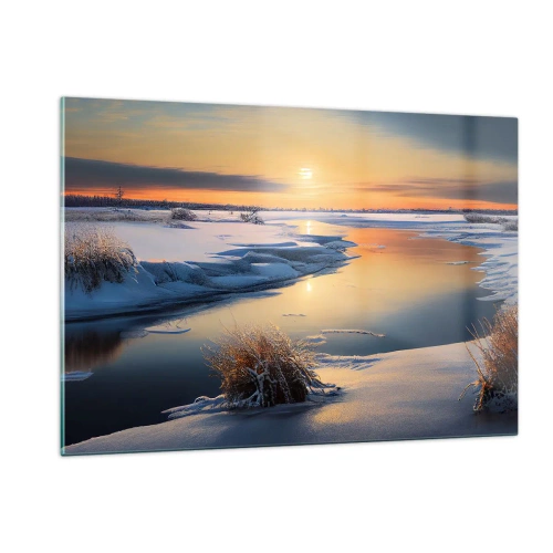 Glass picture - Winter Sunset - 120x80 cm