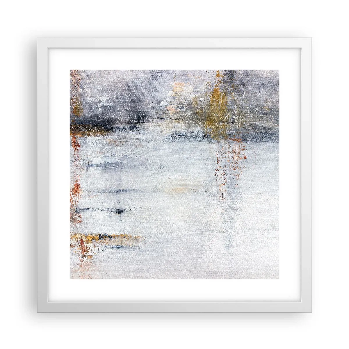 Poster in white frmae - Behind a Curtain of Air - 40x40 cm