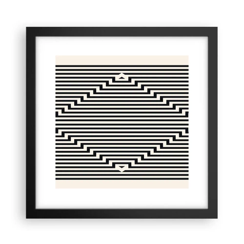 Poster in black frame - Geometrical Illusion - 30x30 cm