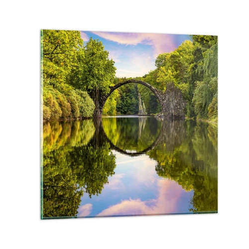 Glass picture - At the Crossroads of Two Worlds - 40x40 cm