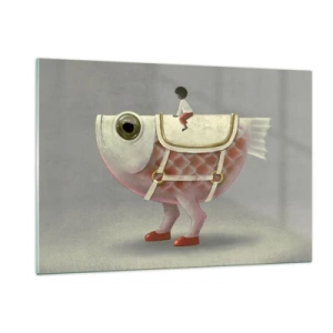 Glass picture - Fish Jockey - 120x80 cm