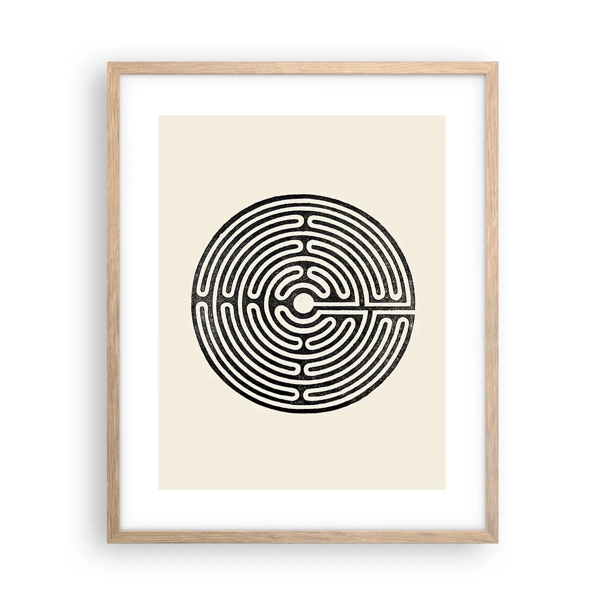 Poster in light oak frame - Mysterious Order - 40x50 cm