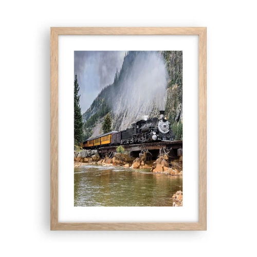 Poster in light oak frame - Where Are You off to? - 30x40 cm