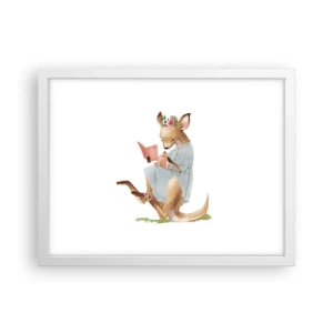 Poster in white frmae - Read to Me, Mum - 40x30 cm