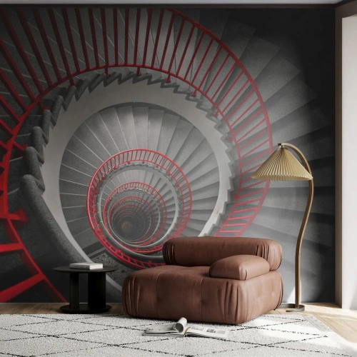 Photo Wallpaper Premium Sand - Games of Architecture - Architecture, Stairs, Industrial - 200x140 cm