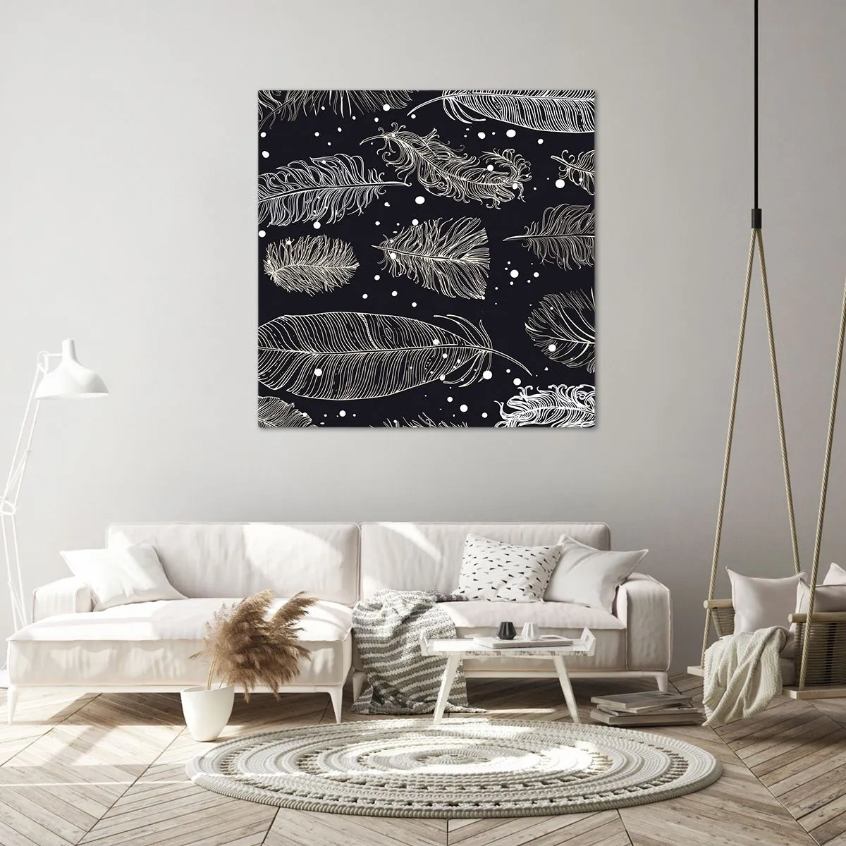 Canvas picture - Feathery Lace - 70x70 cm