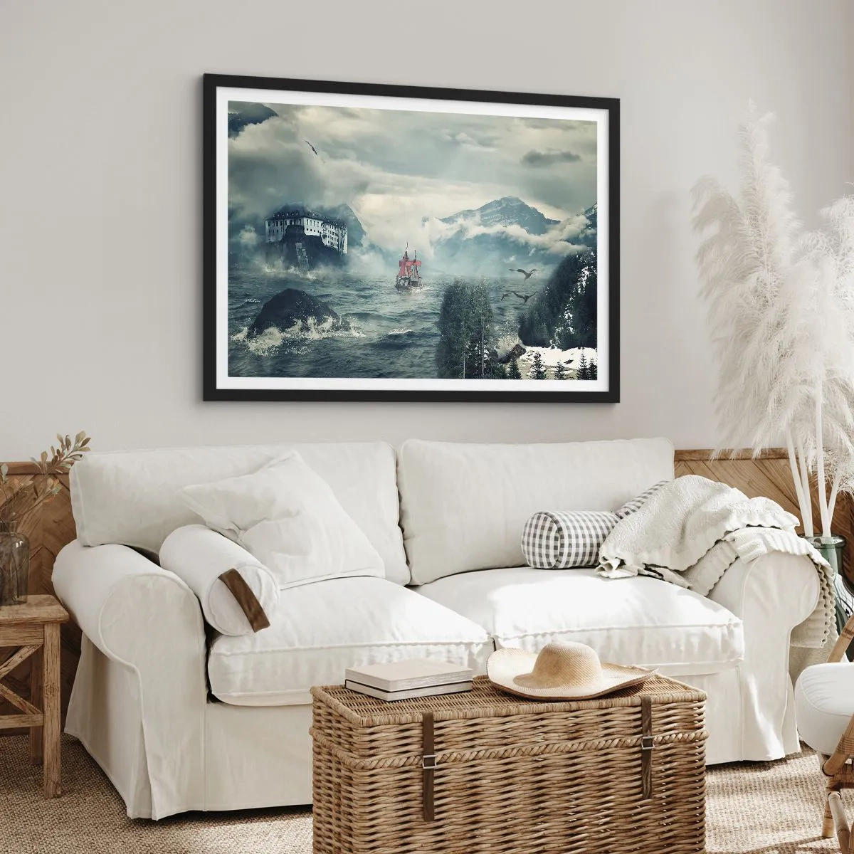 Poster in black frame - On Magical Waters - 70x50 cm