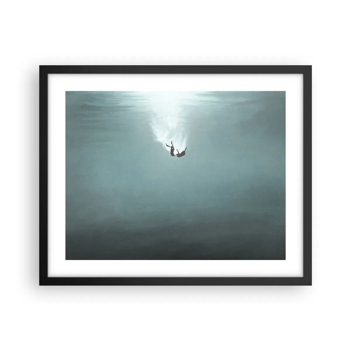 Poster in black frame - In the Arms of the Ocean - 50x40 cm