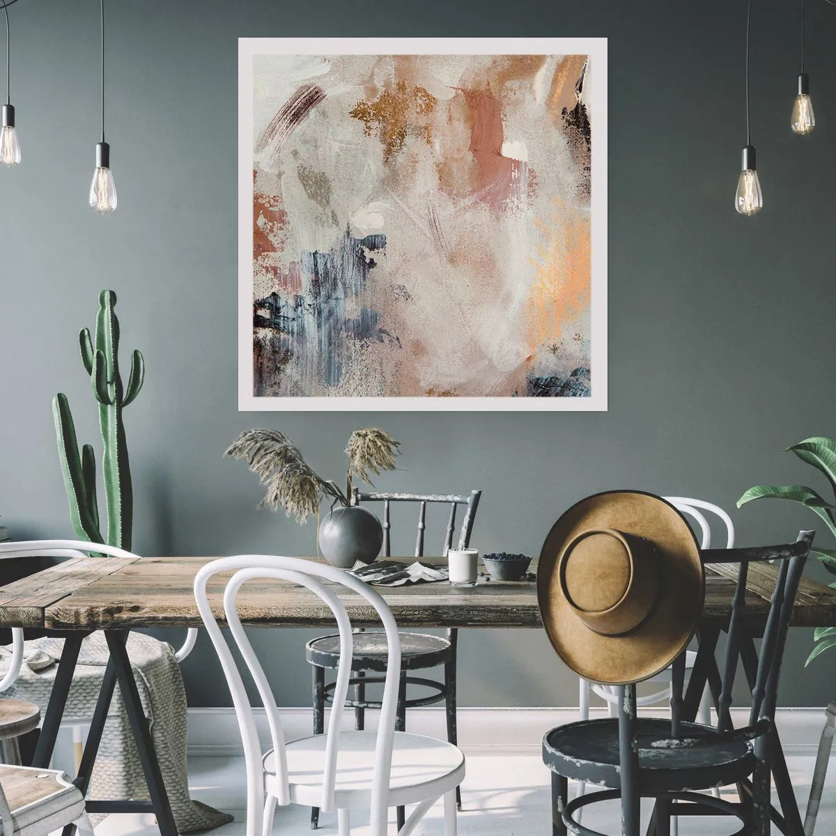 Poster - Foggy Abstract - 50x50 cm