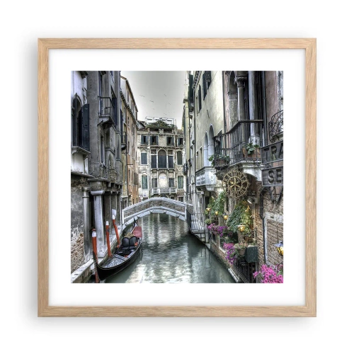 Poster in light oak frame - For Centuries in Quiet Contemplation - 40x40 cm