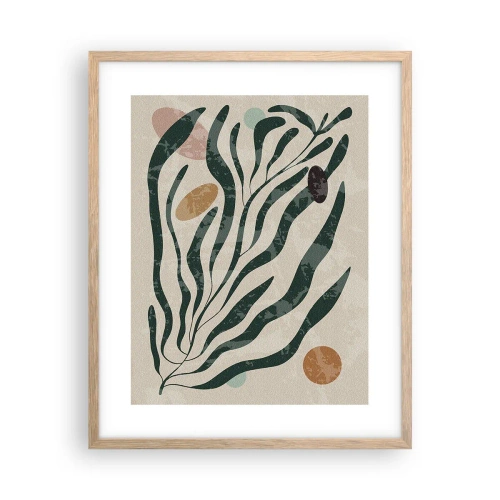 Poster in light oak frame - Among the Green - 40x50 cm