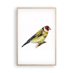 Poster in light oak frame - Bird Portrait  - 61x91 cm