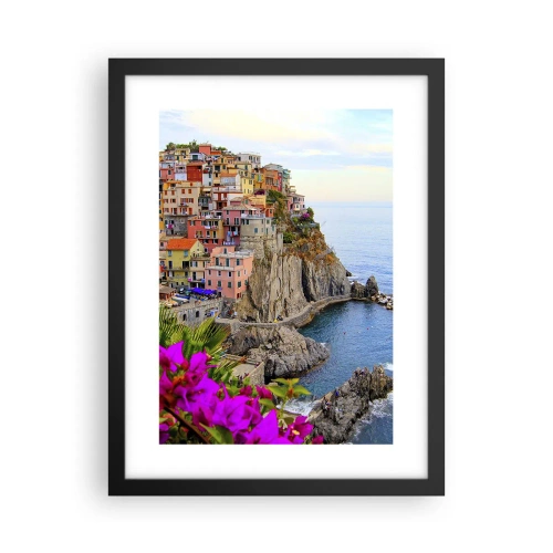 Poster in black frame - Laughing City - 30x40 cm