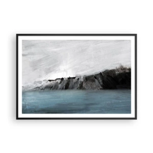 Poster in black frame - Water-Earth: Clash of Elements - 100x70 cm
