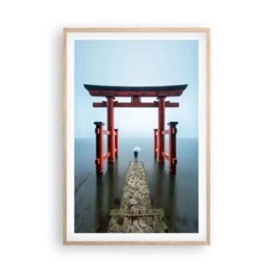 Poster in light oak frame - Japanese Musings - 61x91 cm