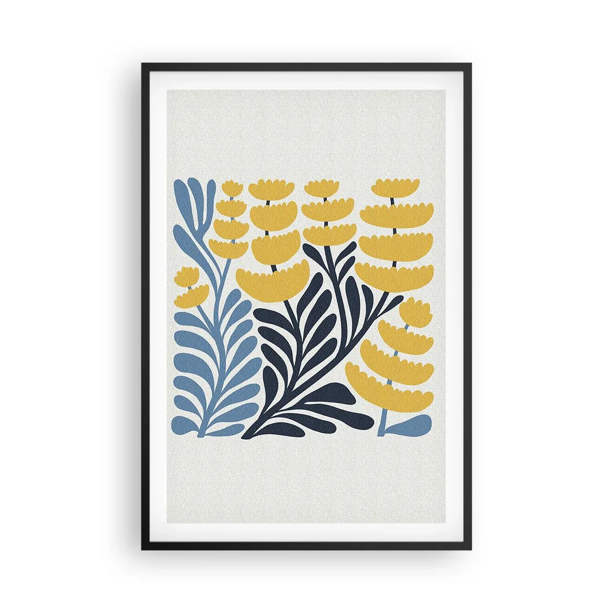 Poster in black frame - Sunny Flowerbed - 61x91 cm