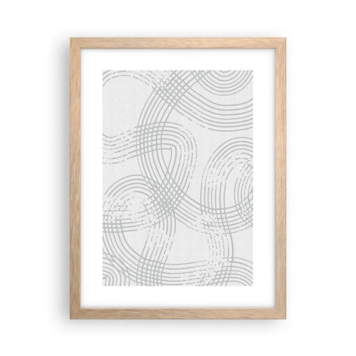 Poster in light oak frame - No Straight Line - 30x40 cm