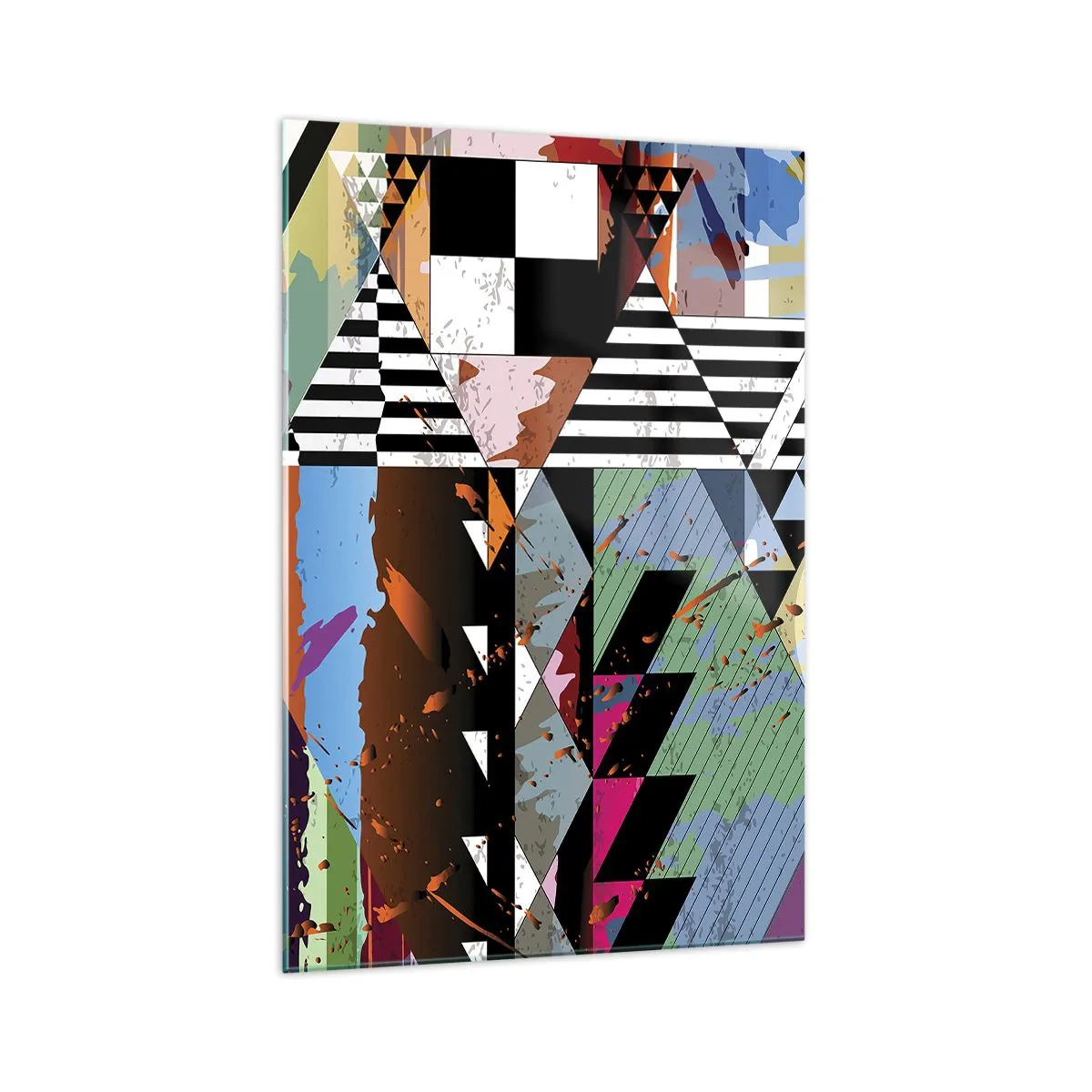 Glass picture - Geometric and Organic - 70x100 cm
