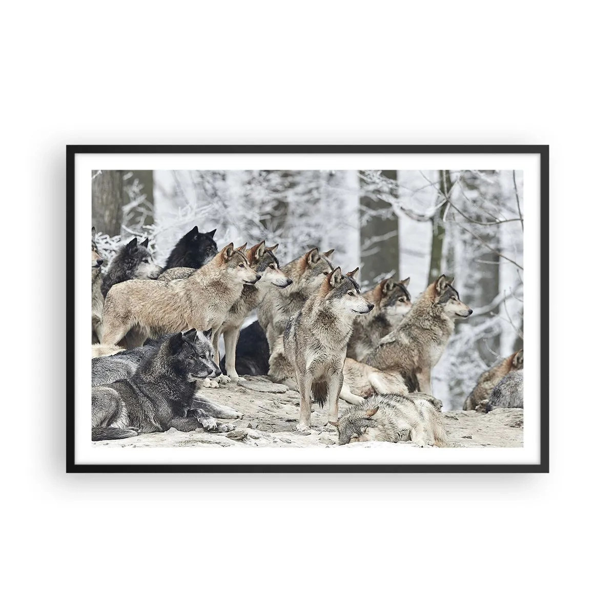 Poster in black frame - Family and Friends - 91x61 cm