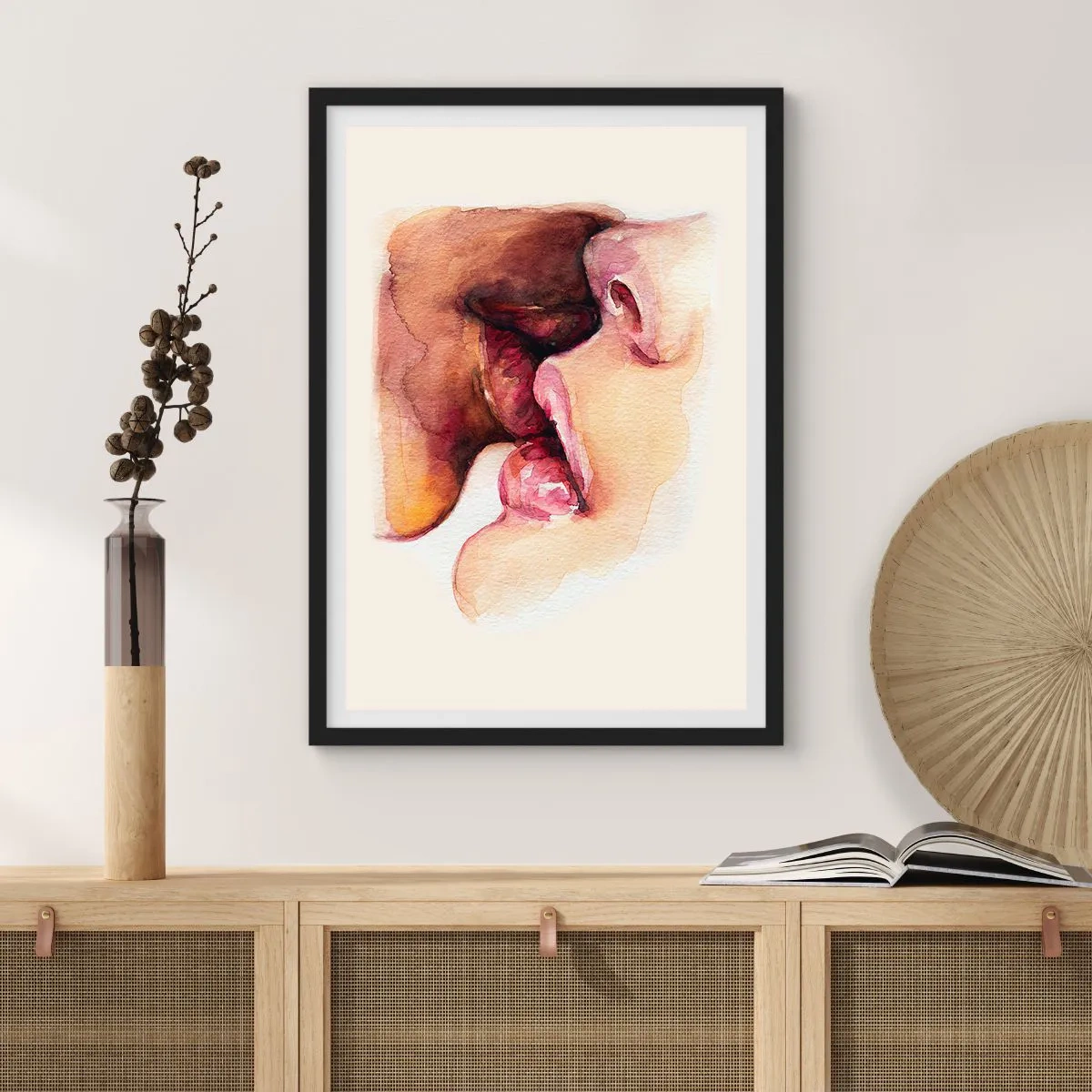 Poster in black frame - Like Night and Day, Earth and Heaven - 40x50 cm