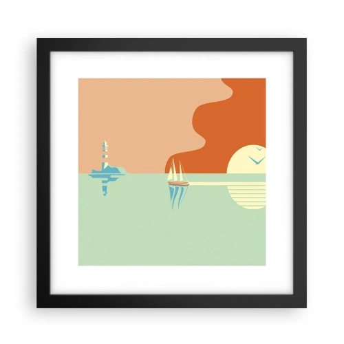 Poster in black frame - Ideal Sea Landscape - 30x30 cm