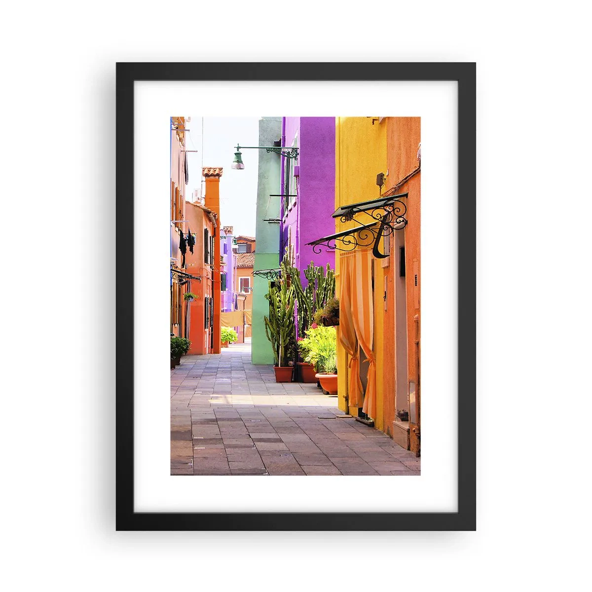 Poster in black frame - Rainbow Alley - 30x40 cm
