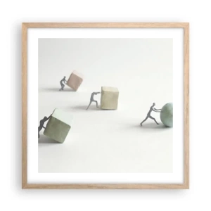 Poster in light oak frame - That's Life - 50x50 cm